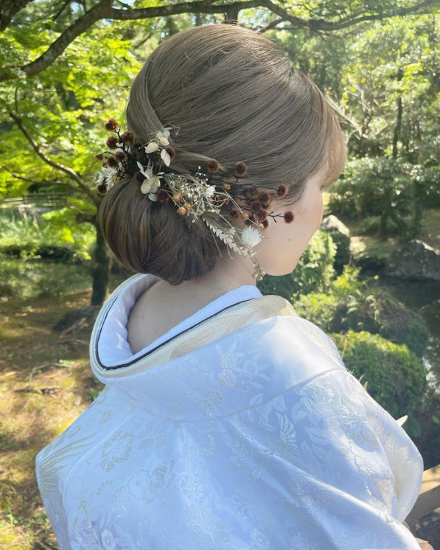 花嫁髪型　シニヨン　和装